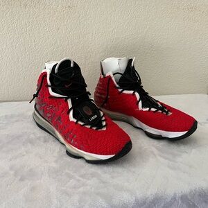 Nike Red and Black lebron 18s